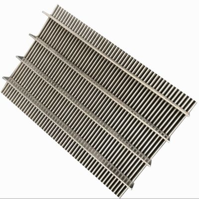 Panel de filtro de pantalla de alambre de cuña de acero inoxidable con ranuras