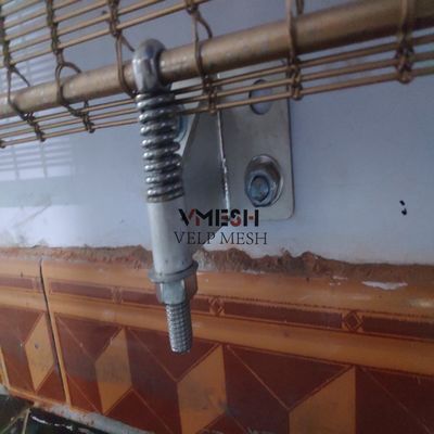 Rodas de cable de acero inoxidable decorativas de malla de alambre de metal tejido para cortinas de fachada