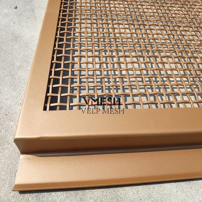 Acabado de latón antiguo personalizado, malla crimpada de acero inoxidable de 1,5 mm para interiores de lujo