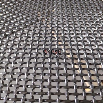 Paneles decorativos de malla de alambre de acero inoxidable de alambre plano tejido para construcción