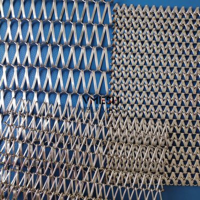 Revestimiento en polvo de aluminio de acero inoxidable de malla de alambre tejido recortado Rejillas de alambre decorativas