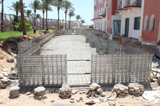 Malla de refuerzo de hormigón de acero galvanizado con nervaduras altas para encofrado permanente