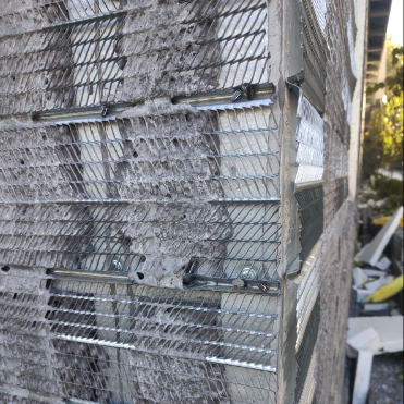 Revestimiento en malla de acero galvanizado de 1,10 m x 3 m