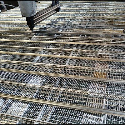 Malla de listones de alta nervadura de hormigón prefabricado de acero galvanizado