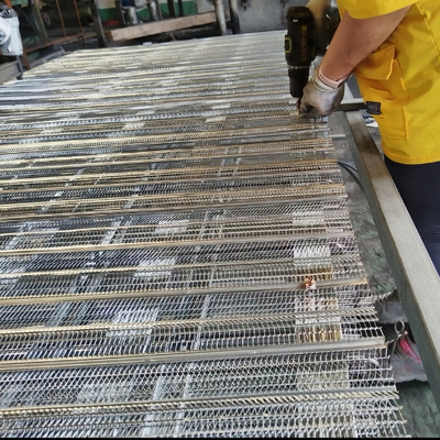 Malla de listones de alta nervadura de hormigón prefabricado de acero galvanizado