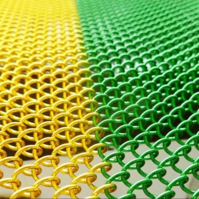 Malla decorativa arquitectónica de la cortina de la alambrada del diseño interior usada para la oficina/el hotel