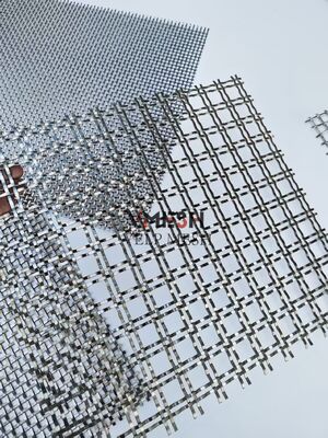 Revestimiento de fachada personalizado y duradero para exteriores e interiores, pared de metal, acero inoxidable, seguridad, malla arquitectónica decorativa tejida