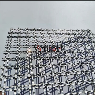 El panel de malla metálica tejido decorativo del alambre de la malla prensada del acero inoxidable arquitectónico