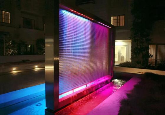 Cascada de metal 304 de acero inoxidable para cortina de decoración de jardín para fuente de agua