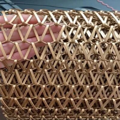 Malla espiral arquitectónica de la banda transportadora de la armadura del acero inoxidable del alambre plano para construir