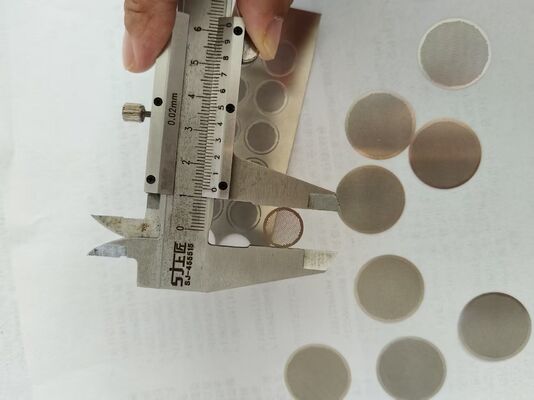 No hay Burrs fresado químico 1 mm SS304 filtro de malla de grabado disco