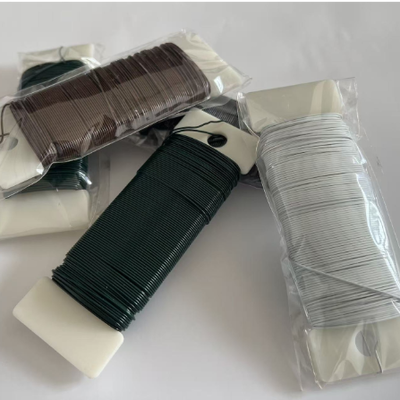 20 Gauge Thick Floral Wire Dark Green Paddle For Christmas Wreaths Tree