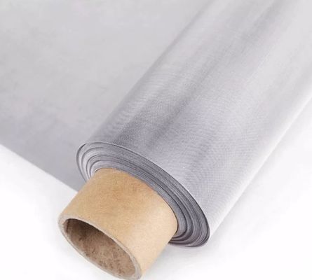 Rollo de malla de alambre de acero inoxidable de tejido de alta densidad de 300 a 500 mallas