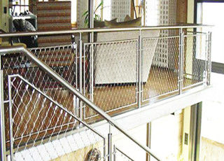 304 316 cuerda inoxidable de acero Mesh Flexible Bridge Protection Handrail