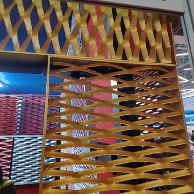 Revestimiento en polvo personalizado de aluminio de malla metálica expandida de techo de pared de fachada