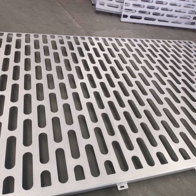 Placa metálica perforada de aluminio negro para pared de cortina 1,8 mm