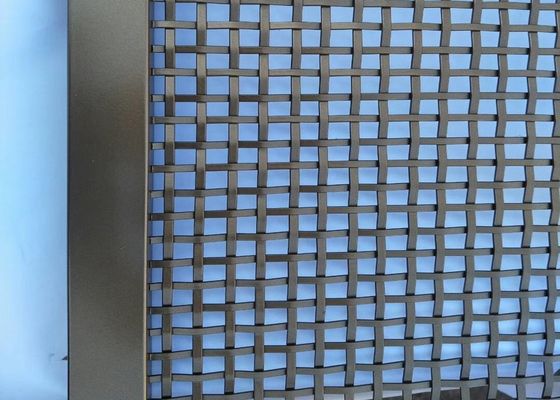 Malla metálica crimpada con cierre de acero inoxidable 304 para decoración arquitectónica