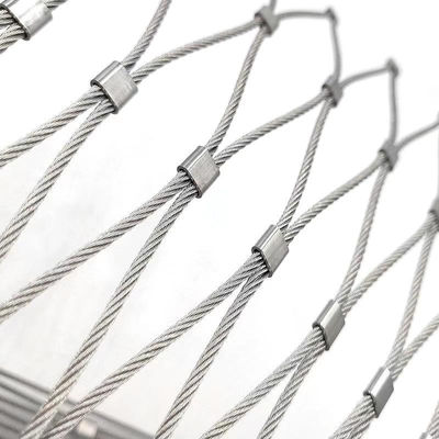 Acero inoxidable de alambre anudado malla de cuerda 1mm-3mm para zoológico y decoración