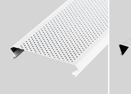Las placas de techo perforadas de aluminio revestidas con PVC 3003H24 suspendidas