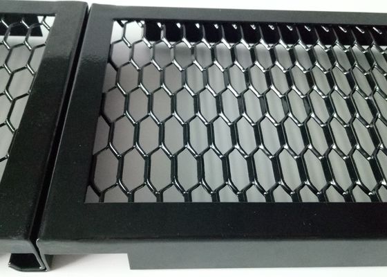 Revestimiento de malla expandida de aluminio de oro 3,5 mm 4,0 mm con marco