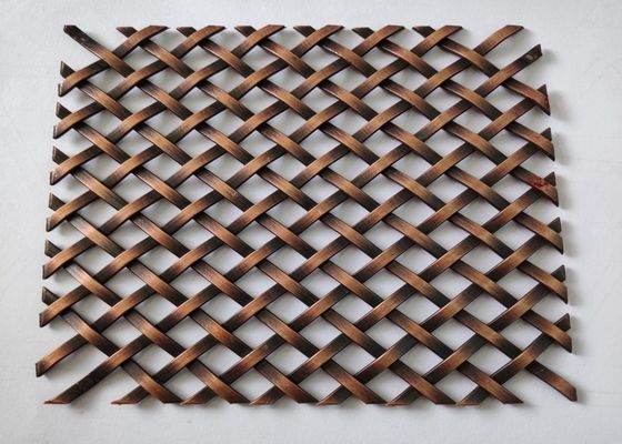 Malla metálica crimpada con cierre de acero inoxidable 304 para decoración arquitectónica