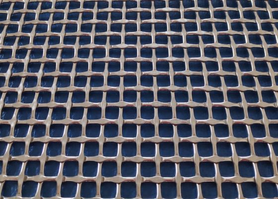 Malla metálica crimpada con cierre de acero inoxidable 304 para decoración arquitectónica
