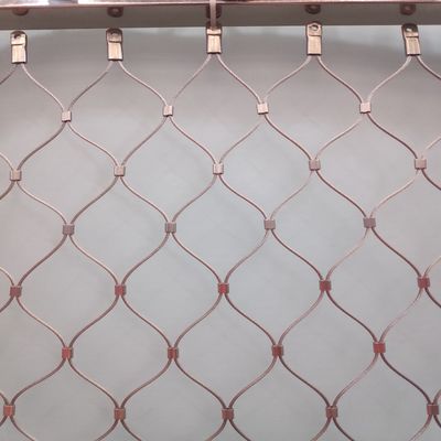 Cuerdas de acero inoxidable de malla de 2 mm Ferrule de agujero de diamante para cercas de zoológicos