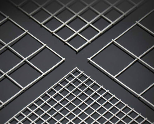 Paneles de malla de alambre soldado galvanizado de 25x25mm para cercas decorativas