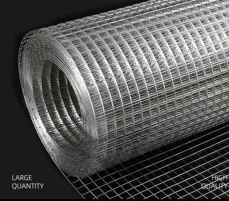 Rollo de malla de alambre soldado de hierro galvanizado de 1x1 pulg. para construcción