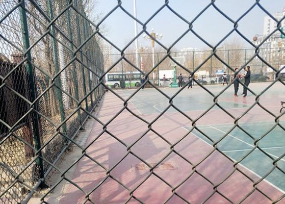 Cerco de enlace de cadena verde galvanizado a fuego caliente 1,5 m 2,0 m de altura