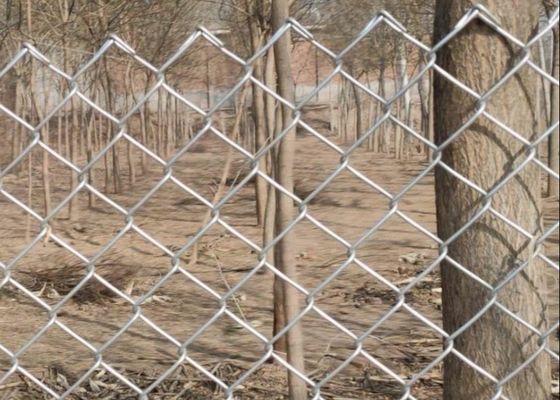 Valla de eslabones galvanizada de 4.8 mm, rollo de 50 m, malla de rombos
