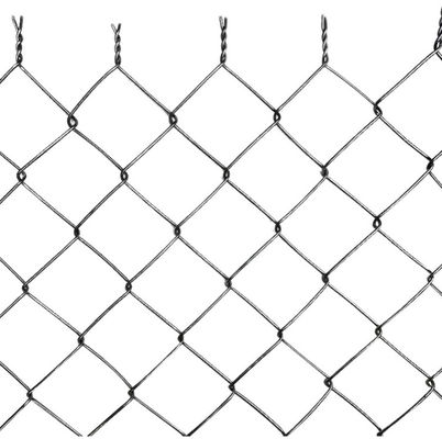 Valla de eslabones galvanizada de 4.8 mm, rollo de 50 m, malla de rombos