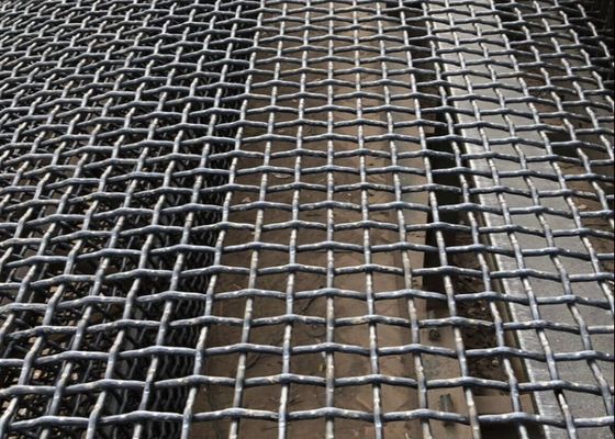 Malla de alambre tejido crimpado con cierre de acero inoxidable 304 para cribas de minería