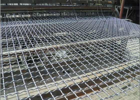 Malla de alambre tejido crimpado con cierre de acero inoxidable 304 para cribas de minería