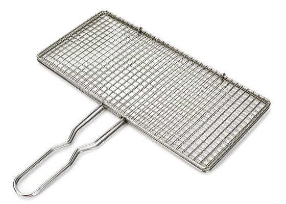 Cesta de malla para parrilla de barbacoa de acero inoxidable 316 para asar pescado