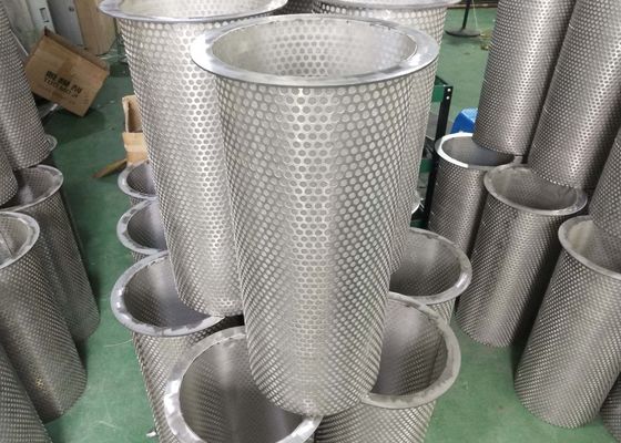 Tubo de filtro perforado de acero inoxidable a medida con mango
