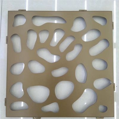 Lámina de metal perforada de aluminio recubierta de PVC para decoración de interiores