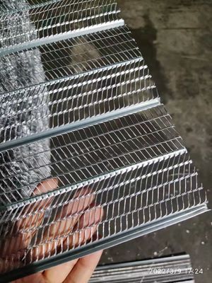 Malla de alambre galvanizado para estuco de pared, distancia entre nervios de 100 m, nervio alto
