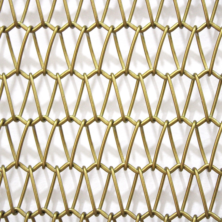 Acero inoxidable de malla de acero metálico divisor de sala de pantalla Decorativa malla tejida