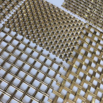 Alambre de cobre amarillo antiguo Mesh For Interior Decoration de la encrespadura de la cerradura de los Ss 0.5m m