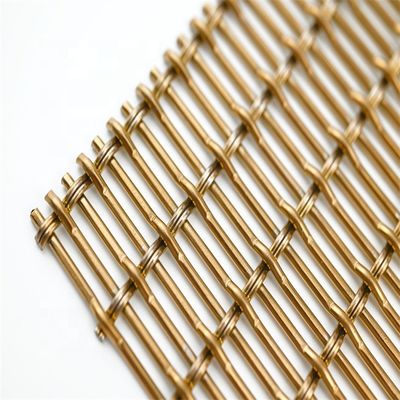 el panel arquitectónico de la pantalla de Mesh Woven Type Crimped Decorative del metal de 1m m
