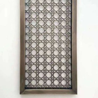 Parrilla prensada de cobre amarillo pulida Diamond Metal Wire Mesh Waterproof del alambre
