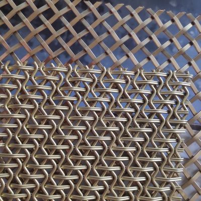 Acero arquitectónico de cobre amarillo antiguo Mesh For Kitchen Cabinets