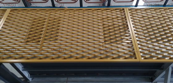 metal ampliado 2m m de aluminio Mesh Ceiling Customized Services de 1.5m m