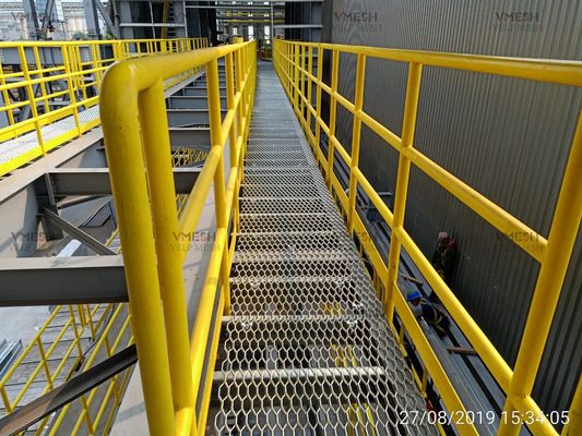 El agujero resistente del hexágono de la calzada amplió la reja anti de acero del resbalón del metal