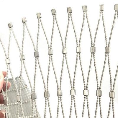 Malla de cable de acero inoxidable SS304/316 para cercas de seguridad en zoológicos