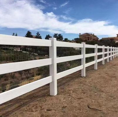 3 rieles Vinyl de trabajo pesado cerca, Caballo Pvc de la granja cerca 1.2m de altura
