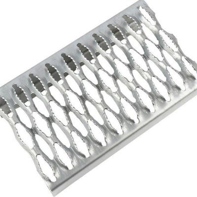 5 mm de agarre de apoyo de la seguridad de rejilla de canal de aluminio de diamante de la tabla