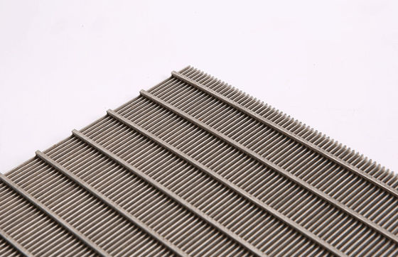 Acero inoxidable cuña de alambre pantallas de filtros Panel de apertura de ranura continua