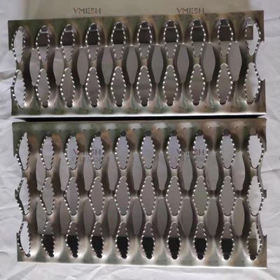 Diamante agujero de agarre soporte de seguridad rejilla de aluminio placa 300-600mm